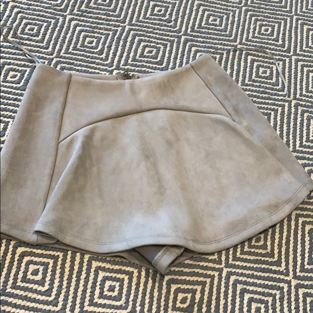 Suede grey Skort